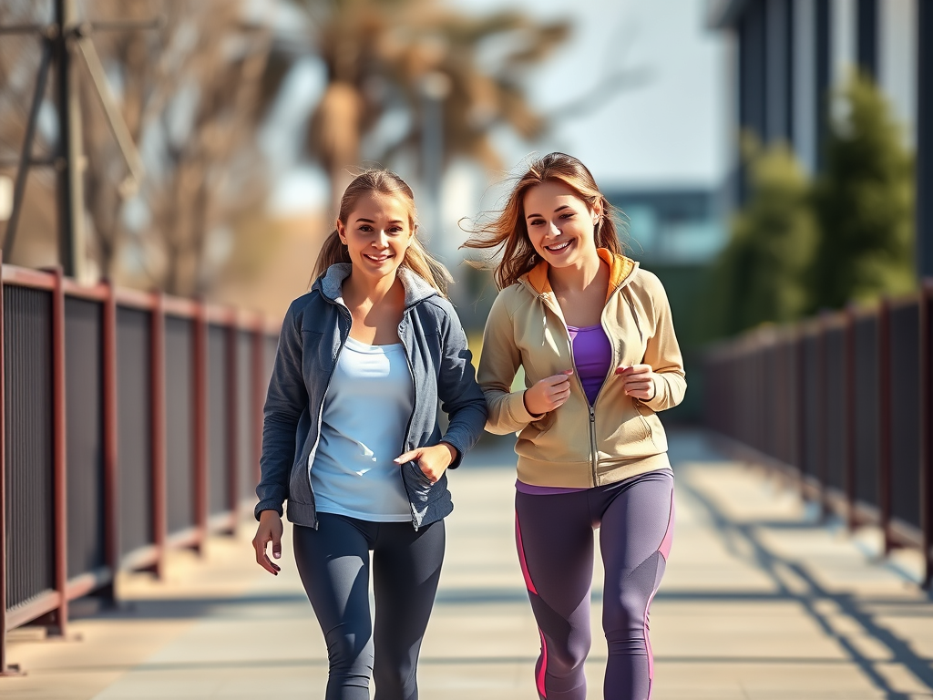 A group of women walking on a sidewalk

AI-generated content may be incorrect.